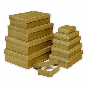 Díszdoboz papír téglalap arany S10/1 8,5 x 6 x 2,8 cm Az ár egy darabra vonatkozik!