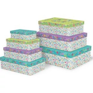 Díszdoboz Triunfo Fiesta rózsaszín-pink színű, fehér pöttyös 16x16x7,5cm tortadoboz (2db/csomag)