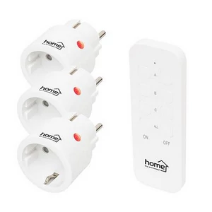Dugalj szett 3 aljzat távirányítóval 2300 W HOME fehér