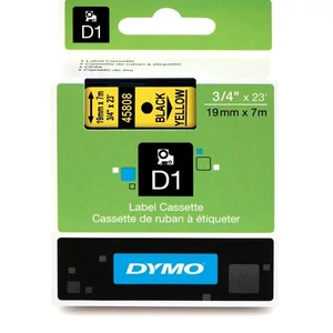 Feliratozó szalag Dymo 19mmx7m DYMO S0720880 sárga-fekete Feliratozógéphez szalagok