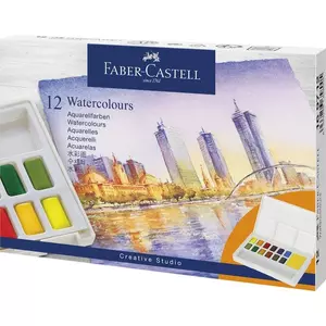Faber Castell vízfesték AG-Vízfesték készlet 12db-os CREATIVE STUDIO vízadagolós ecsettel