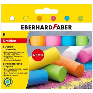 Eberhard Faber aszfaltkréta készlet 6db-os neon színek 