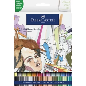 Faber Castell filctoll készlet Art and Graphic kétvégű alkoholos 24db-os GOLDFABER SKETCH MARKER