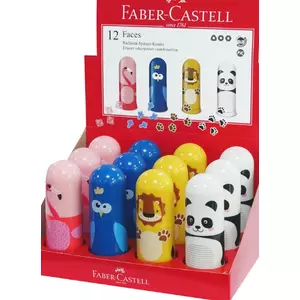 Faber-Castell hegyező 1lyukú tartályos kerek 4féle mintával Fa prémium minőségű termék 583513