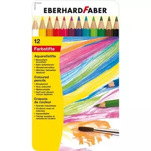 Eberhard Faber színes ceruza 12db Akvarell fém dobozban E516013