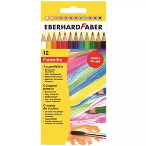 Eberhard Faber Színes ceruza 12db Akvarell +ecset E516012