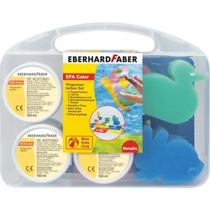 Eberhard Faber ujjfesték 4db-os 100ml-es, metál+2 szivacs