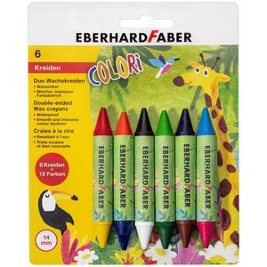 Eberhard Faber zsírkréta 6db-os bicolor COLORI 