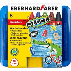 Eberhard Faber zsírkréta 8db-os háromszögletű műanyag dobozban
