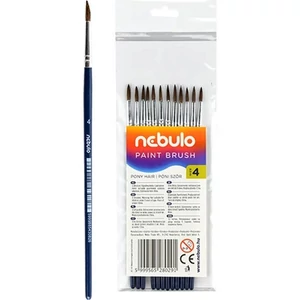 Ecset No.4 Nebulo kerek festett fanyél, hegyes, póniszőr Iskolaszerek Nebulo HE-1-4-F