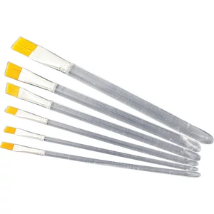 Ecsetkészlet 6 részes átlátszó nyelű, 12-es méretig