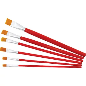 Ecsetkészlet 6 részes piros nyelű, 12-ig