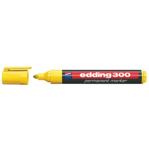 Edding 300 kerek hegyű sárga permanent alkoholos marker 1,5-3mm alkoholos filc, marker