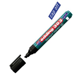 Edding 383 Flipchart marker fekete vágott hegyű 1,5-5mm Flipchart marker Edding 380