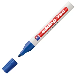Edding 750 kerek hegyű kék lakkmarker 2-4mm jelölésre Üveg, porcelán, műanyag, fém 