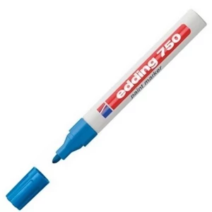 Edding 750 kerek hegyű v.kék lakkmarker 2-4mm jelölésre Üveg, porcelán, műanyag, fém 