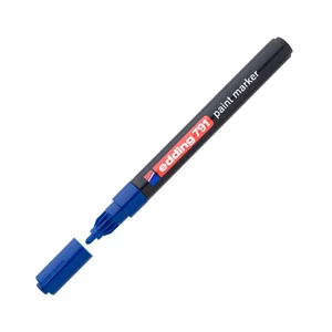 Edding 791 kerek hegyű kék lakkmarker 1-2mm jelölésre Üveg, porcelán, műanyag, fém