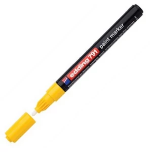 Edding 791 kerek hegyű sárga lakkmarker 1-2mm jelölésre Üveg, porcelán, műanyag, fém