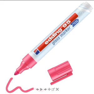 Edding 95 ABLAK MARKER GLASS MARKER rózsaszín D10 kerek hegyűvonalvastagság:2-3mm