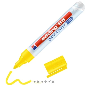 Edding 95 ABLAK MARKER GLASS MARKER sárga D10 kerek hegyűvonalvastagság:2-3mm