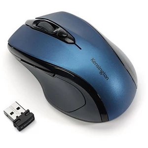 Egér vezeték nélküli optikai közepes méret USB KENSINGTON Pro Fit kék