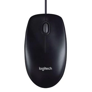 Egér vezetékes optikai normál méret USB LOGITECH M100 fekete