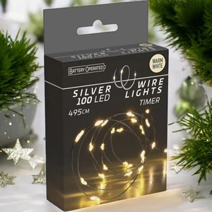 Égősor fényfűzér 100 led '24 495cm kpm