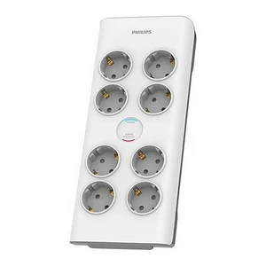 Elosztósor 8 csatlakozóaljzat túlfeszültség-védelemmel 2 m kábel PHILIPS sötétszürke