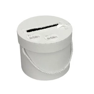 Esküvői persely fehér, henger alakú 16cm