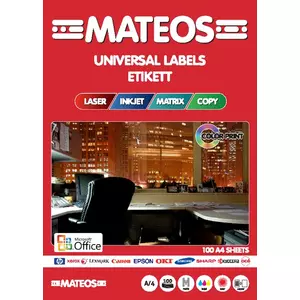 Etikett A4- 105x74 -8- piros MATEOS 100lap/doboz