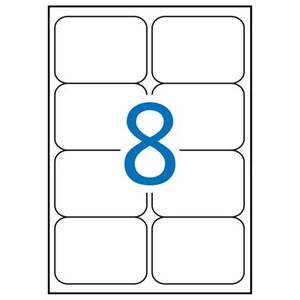 Etikett címke Apli 99,1x67,7 mm, poliészter, időjárásálló fehér,160 etikett/csomag