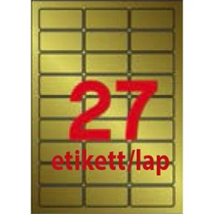 Etikett címke Apli lézernyomtatókhoz és fénymásológépekhez 63,5x29,6mm,matt arany 540 etikett/csoma