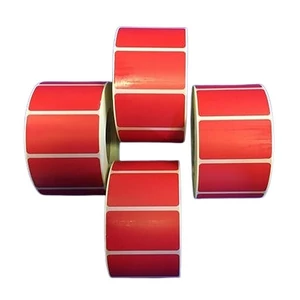 Etikett thermo 25x45mm 1000 etikett/tekercs piros