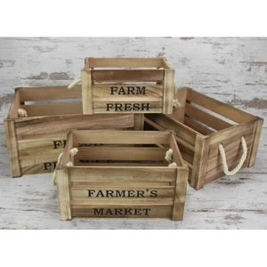 Fa rekesz S-es barna 17,5x27cm, mag:14cm Fa láda
