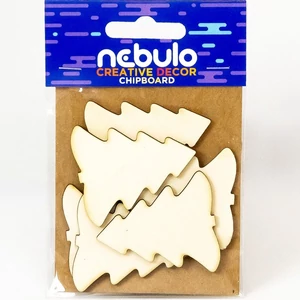Fa dekoráció fenyőfa 8x12 cm 6db/cs karácsony - Nebulo