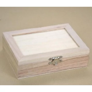 Fa doboz dekorálható belül rekeszes 14x10x3, 8cm GRAVÍROZHATÓ