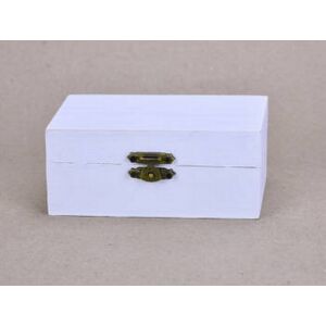 Fa doboz fehér téglalap 12x7x5cm festhető,gravírozható