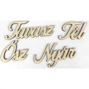 Fa felirat évszakok Tavasz Nyár Ősz Tél 4db/cs