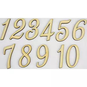 Fa felirat számok 1-10 írott számok 5cm 11db/cs