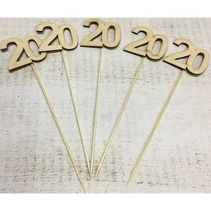 Fa felirat számok 20 évfordulós szám pálcikán 5cmx3mm 5db/cs