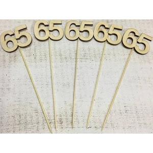 Fa felirat számok 65.évfordulós szám pálcikán 5cmx3mm 5db/cs