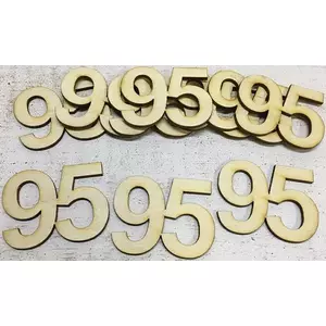 Fa felirat számok 95 évfordulós, szülinapi számok 5cmx3mm 10db/cs