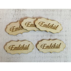 Fa felirat tábla Emlékül 7cmx3.5cmx3mm 5db/cs