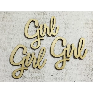 Fa felirat tábla Girl 7, 5cmx8cmx3mm 3db/cs