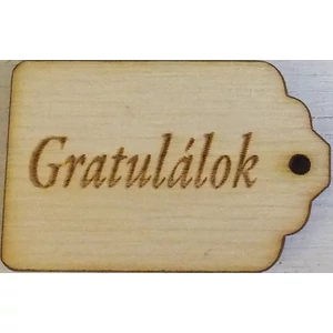 Fa felirat tábla Gratulálok - kísérő 10db/cs