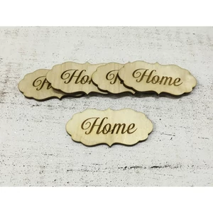 Fa felirat tábla Home 7cmx3.5cmx3mm 5db/cs
