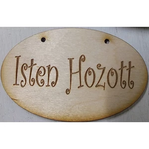 Fa felirat tábla Isten hozott ovális 3db/cs
