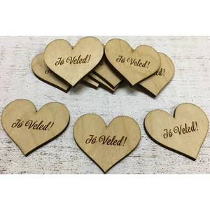 Fa felirat tábla Jó Veled! 4cmx4.5cmx3mm 10db/cs