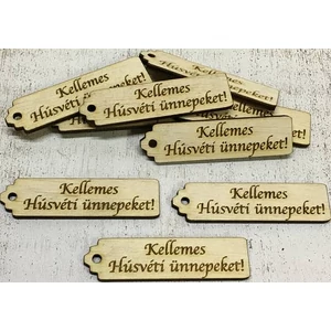 Fa felirat tábla Kellemes Húsvéti Ünnepeket 6.5cmx1.5cm 10db/cs