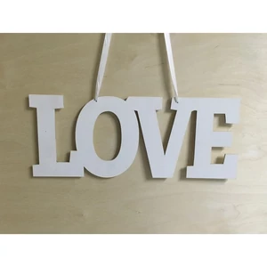 Fa felirat tábla LOVE 14, 5x37cm akasztható
